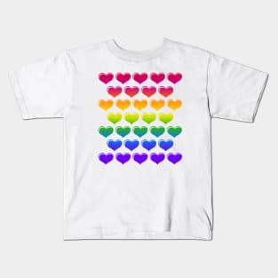 Hearts of Many Colors Kids T-Shirt